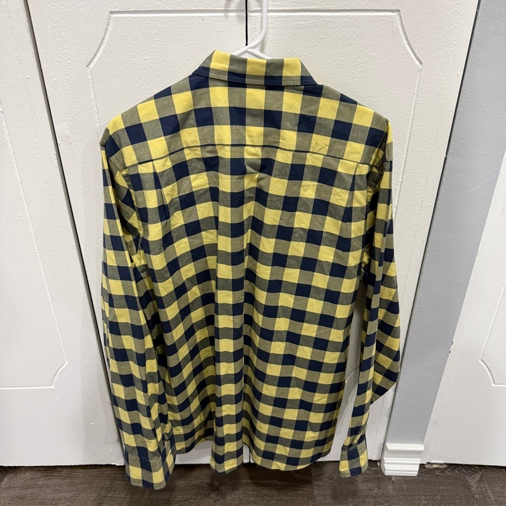 Southern Tide Yellow and Blue Checkered Classic Fit Button Down Long Sleeve - Picture 2 of 12